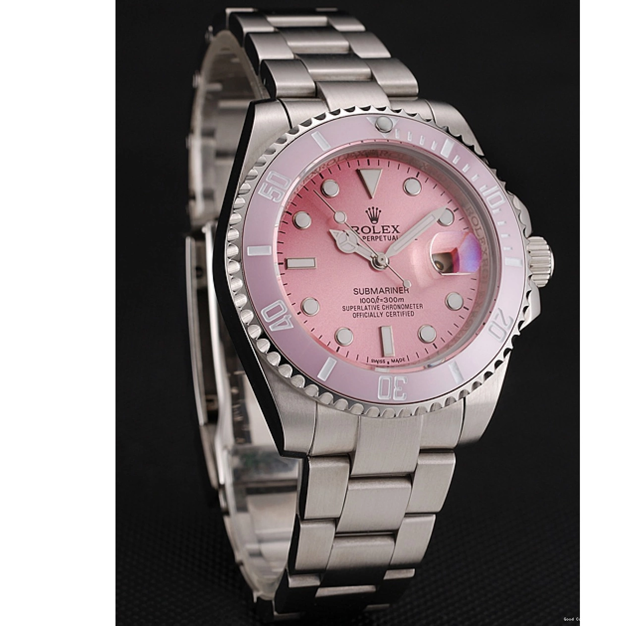 AAA Replica Watches Submariner Stainless Bracelet Dial Steel Pink Rolex Bezel 1453980 Swiss Pink 0816